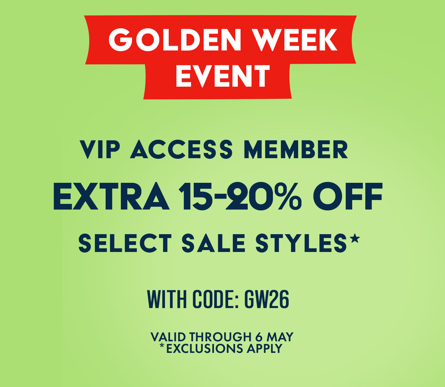 GOLDEN WEEK SALE