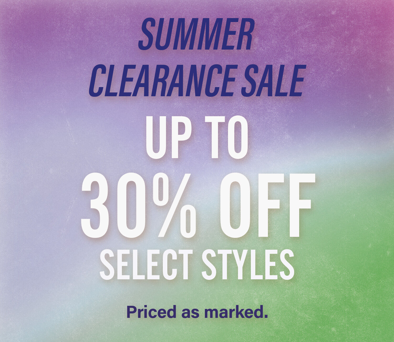 Summer Clearance Sale